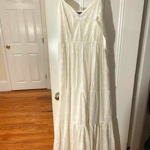 Modcloth White Eyelet Maxi dress